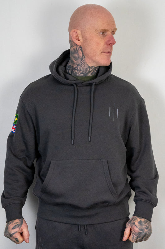 React Charcoal Pocket Hoodie